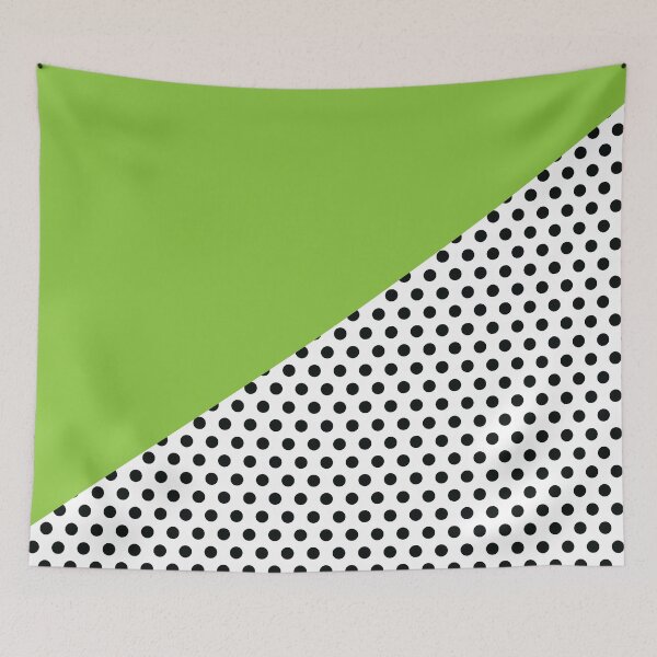 Aperçu de l'œuvre Triangle et pois | Motifs mixtes | Vert noir et jaune créée et vendue par rsty11.