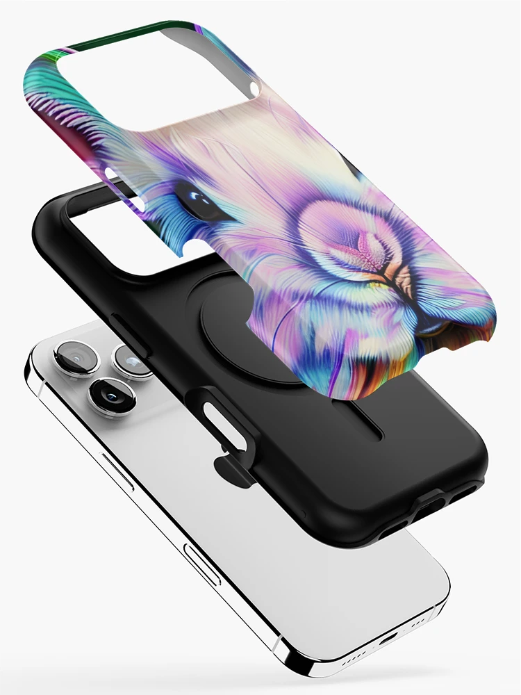 Thumbnail 2 of 4, iPhone Case, Rainbow Rabbit  designed and sold by StrepckPatterns.