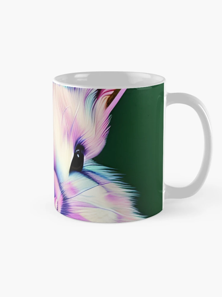Thumbnail 3 of 6, Coffee Mug, Rainbow Rabbit designed and sold by StrepckPatterns.
