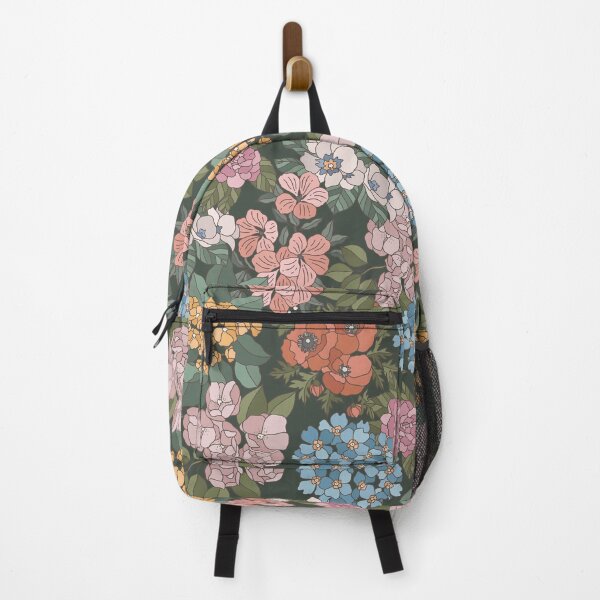 Item preview, Colorful flowers dark seamless pattern designed and sold by Acim0.