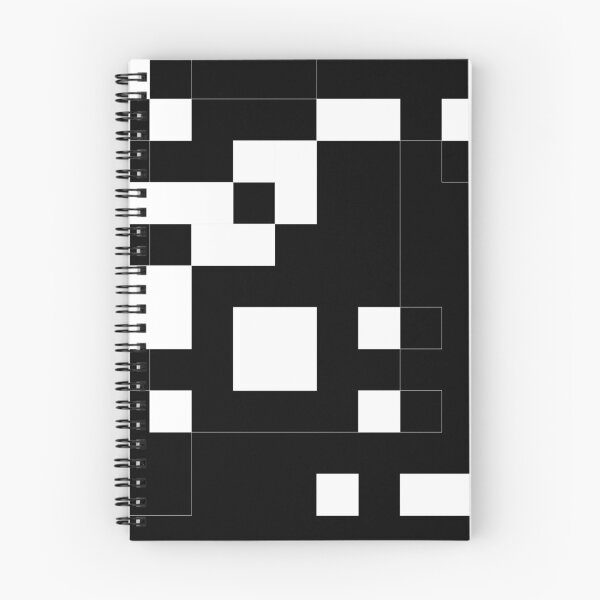Item preview, W.THI - White & Black Geometries: Minimal Pixels-Like on Lines-Planes, Contrasted, Square designed and sold by Warit THI.