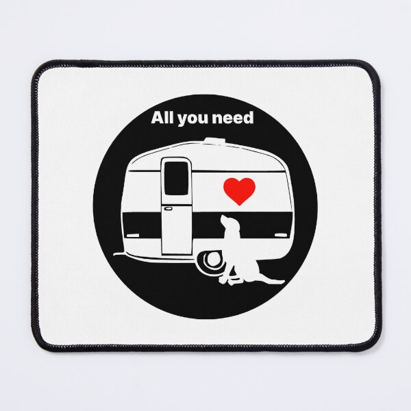 Item preview, ALL YOU NEED HEART DOG CARAVAN BLACK designed and sold by Marni Scofidio Desi9ns.