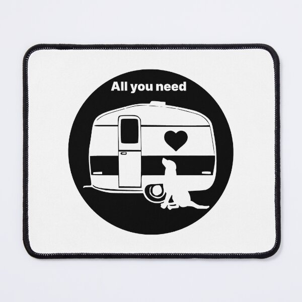 Item preview, ALL YOU NEED HEART DOG CARAVAN BLACK2 designed and sold by Marni Scofidio Desi9ns.