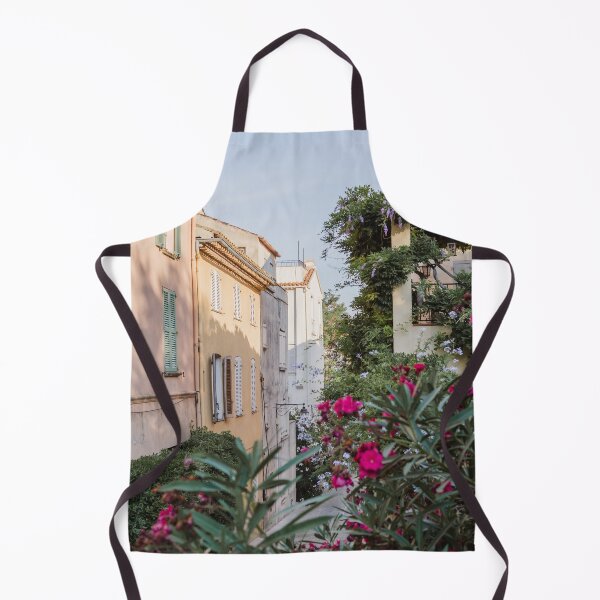 Item preview, Street in Saint-Tropez France | Pastel Houses | Travel Photography designed and sold by AmberdenOudsten.