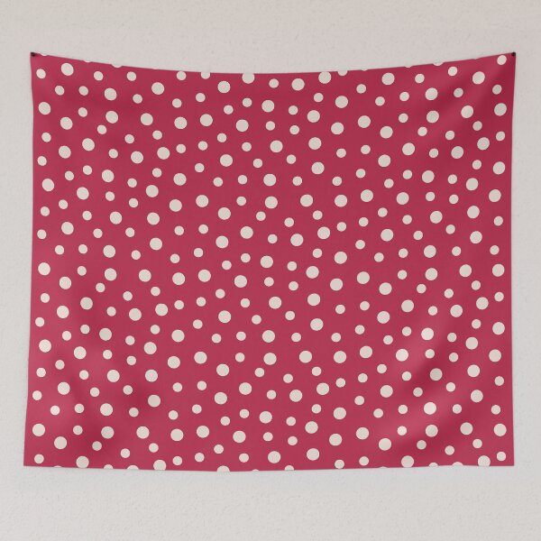 Artikelvorschau, Polka Dots Beige und Viva Magenta beschmutztes Muster entworfen und verkauft von SoccaTamam.