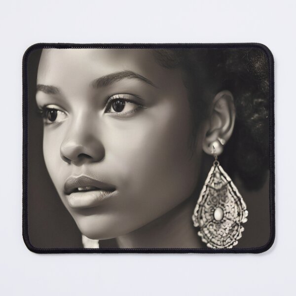 Item preview, Portait of an 18 year old African American girl designed and sold by AIArtShopPro.