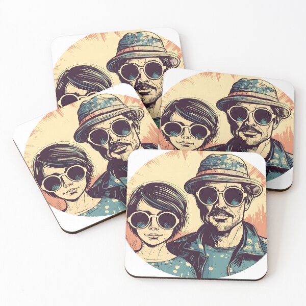 Item preview, Cool dad with cool daughter - father daughter picture designed and sold by Glittermania.