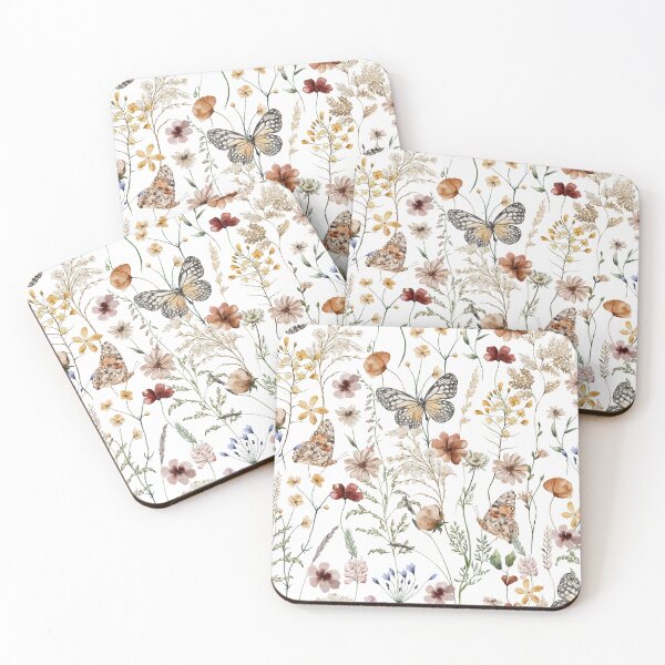 Item preview, Whimsical butterfly and flowers seamless pattern designed and sold by Acim0.