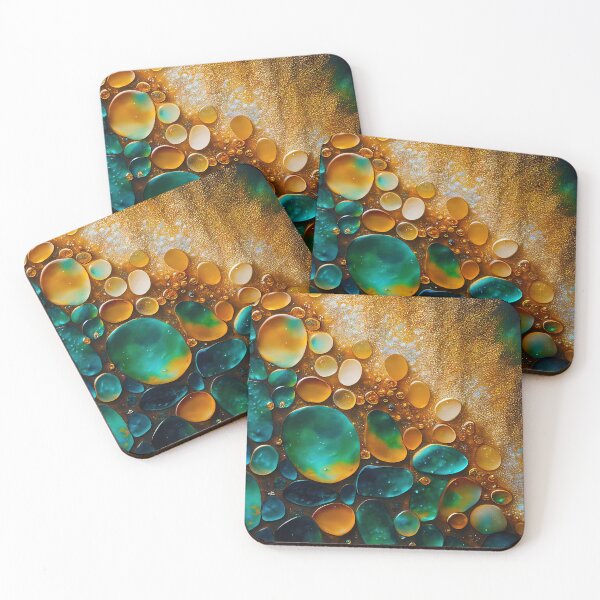 Item preview, Pointillism seaglass golden streams abstract designed and sold by Piotrek0001.