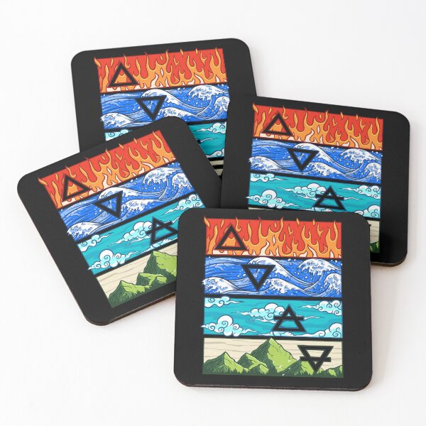 Item preview, Fire Water Air Earth Four Greek Nature Lover 4 Elements Gift designed and sold by Teeleo.