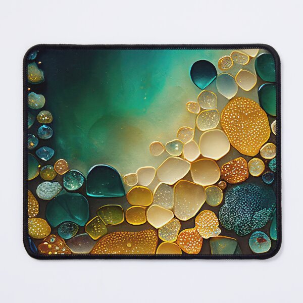 Item preview, Pointillism seaglass golden streams abstract designed and sold by Piotrek0001.