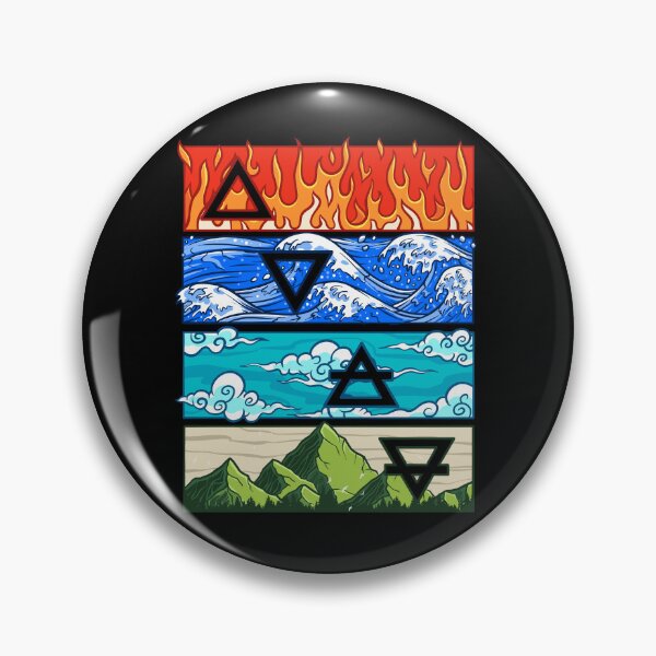 Item preview, Fire Water Air Earth Four Greek Nature Lover 4 Elements Gift designed and sold by Teeleo.
