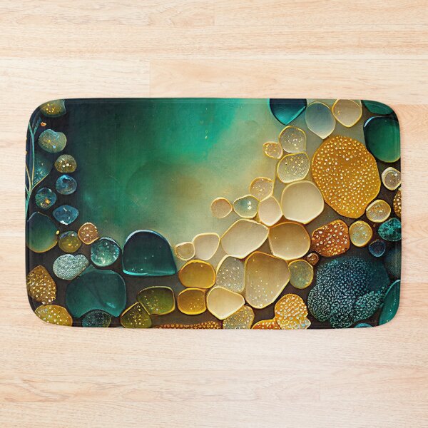 Item preview, Pointillism seaglass golden streams abstract designed and sold by Piotrek0001.