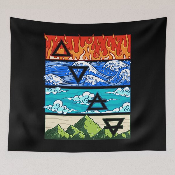 Item preview, Fire Water Air Earth Four Greek Nature Lover 4 Elements Gift designed and sold by Teeleo.