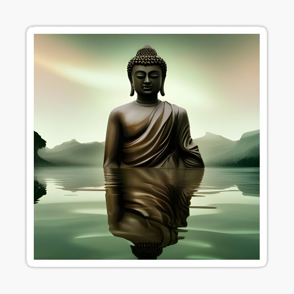 Buddha statue in water Sticker