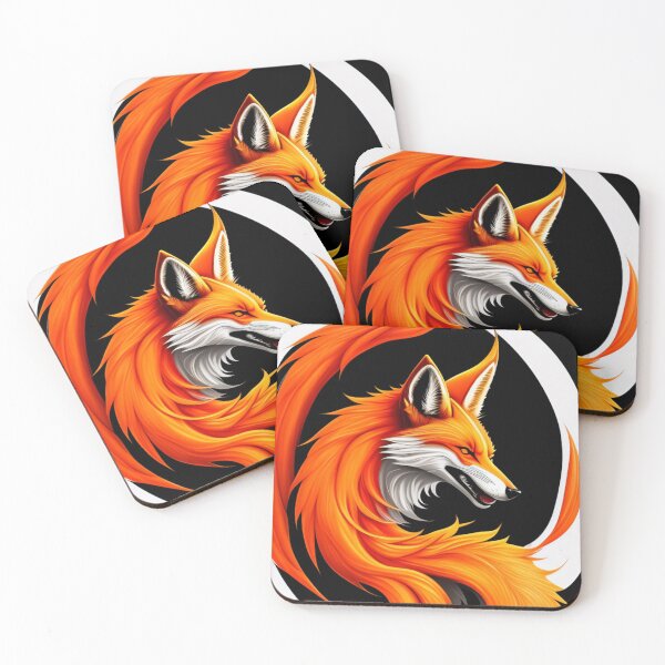 Item preview, Fox Black and Orange Art new  designed and sold by Tshirtstory.