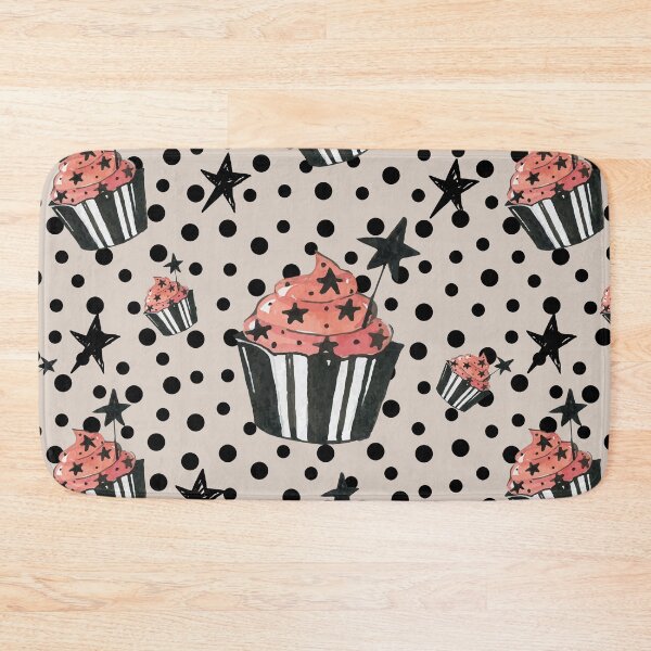 Item preview, Polka Dots Cupcake Beige and Black Party Spotted Pattern designed and sold by SoccaTamam.