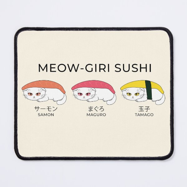 Item preview, Meow-giri Nigiri Sushi Cat designed and sold by akwl-design.
