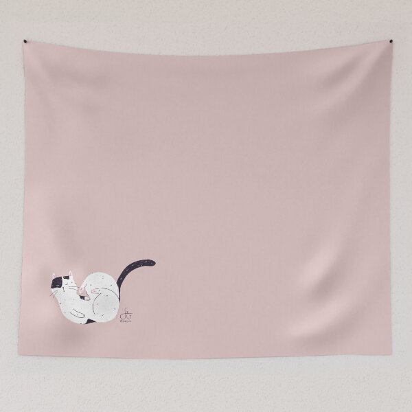 Item preview, Big Boy Bounty - Sleeping Cat on Pink designed and sold by poppy-is.