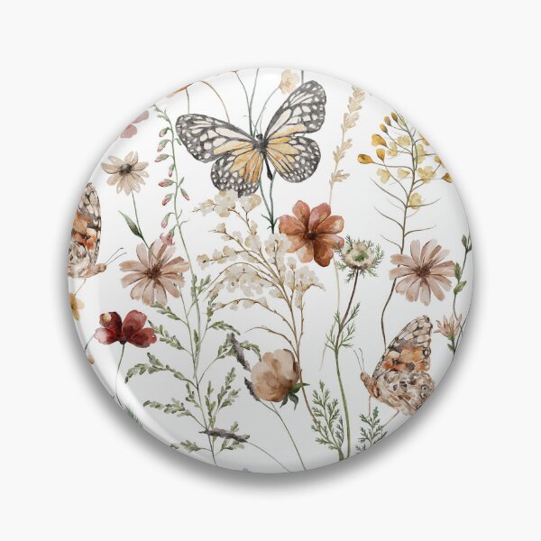 Item preview, Whimsical butterfly and flowers seamless pattern designed and sold by Acim0.