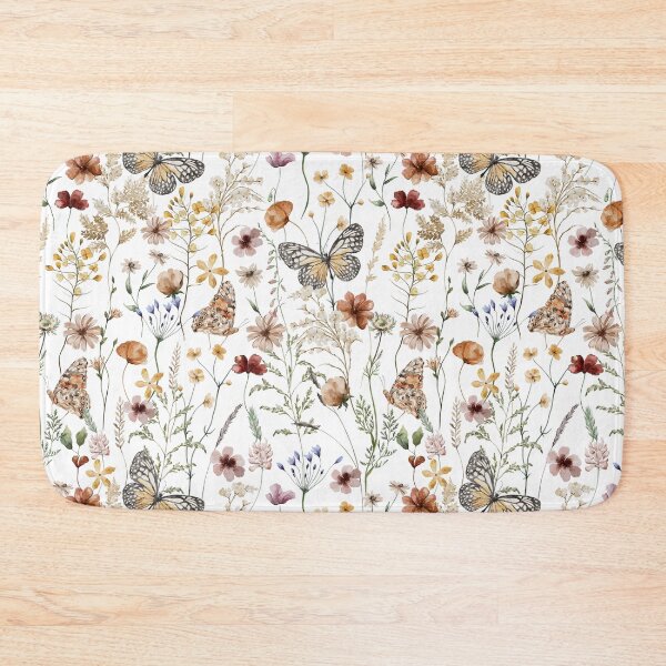 Item preview, Whimsical butterfly and flowers seamless pattern designed and sold by Acim0.