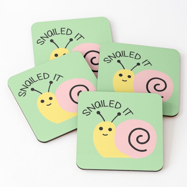 Item preview, Cute Snailed it, pink snail sticker designed and sold by Busybeecrdesign.