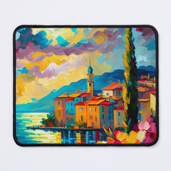 Artikelvorschau, French Riviera Landscape | Palette Knife Oil Digital Painting entworfen und verkauft von VividViews.