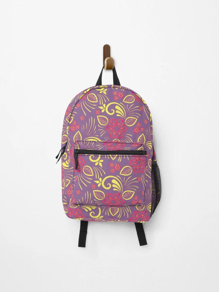 Thumbnail 1 of 3, Backpack, Red Flowers Pattern designed and sold by AzlanStudio.