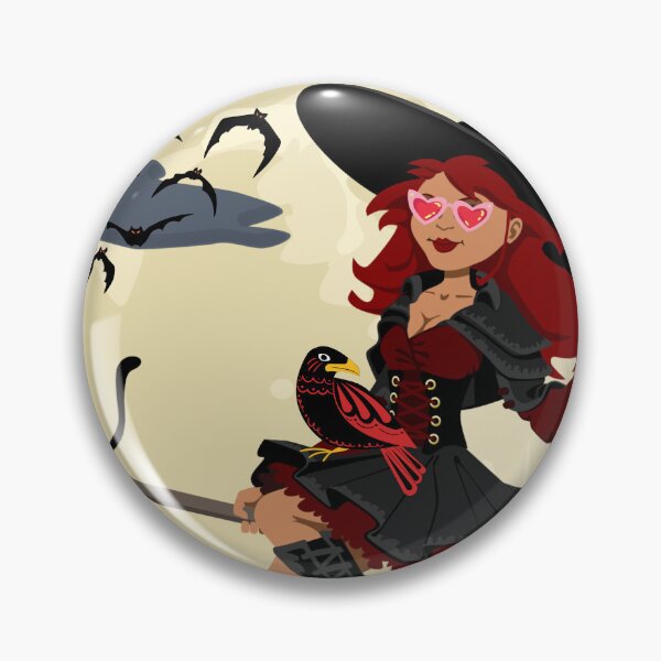 Item preview, A witch on a broomstick designed and sold by Sanooshop.