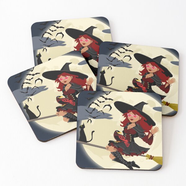 Item preview, A witch on a broomstick designed and sold by Sanooshop.