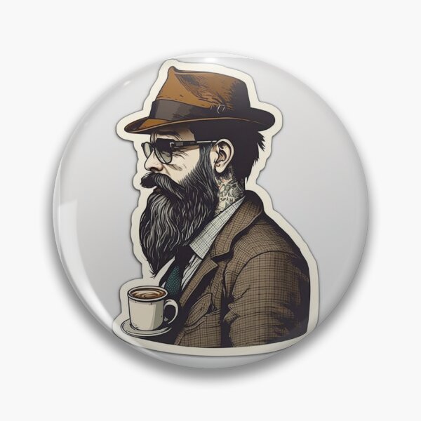Item preview, Fedora, vello facial y tueste fresco: un día en la vida de un conocedor de café hipster designed and sold by electricsticks.