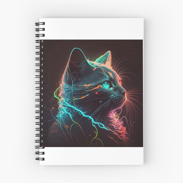 Item preview, retro-futuristic neon  cat designed and sold by Yoashop.