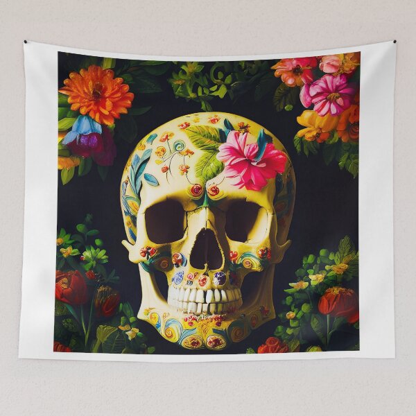 Item preview, BIKER STYLE MOTO FLOWER SKULL FASHION designed and sold by Mark Fischer.
