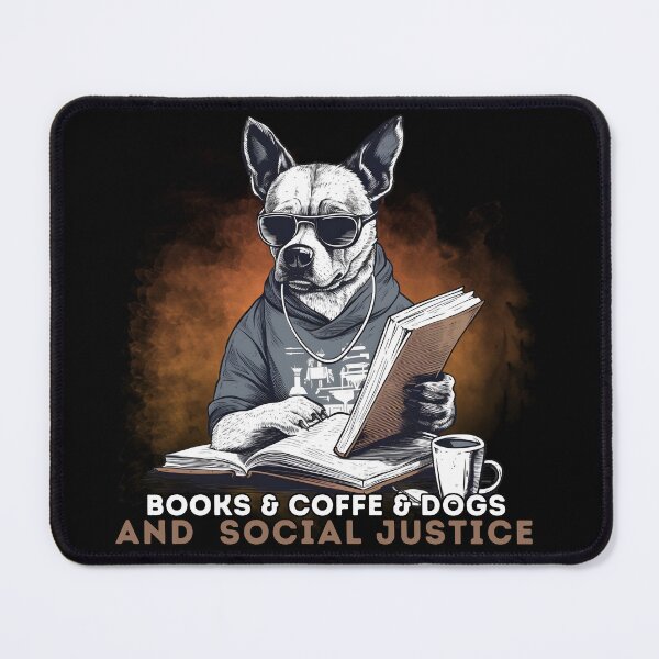 Item preview, Books & Coffe & Dogs And Social Justice #4 designed and sold by ImprintPro.