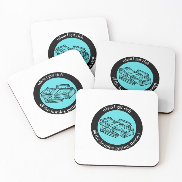 Item preview, When I get rich, all the homies getting therapy - blue designed and sold by jechaiyells.