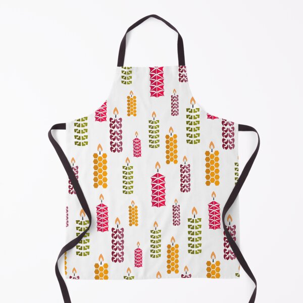 Item preview, pattern colored stylized candles on a white designed and sold by YuYuKoroleva.