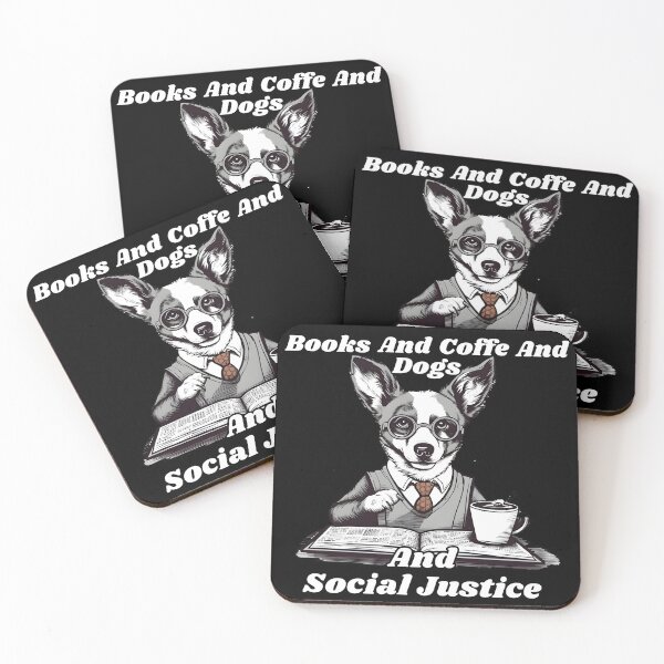 Item preview, Books And Coffe And Dogs And Social Justice #1 designed and sold by ImprintPro.