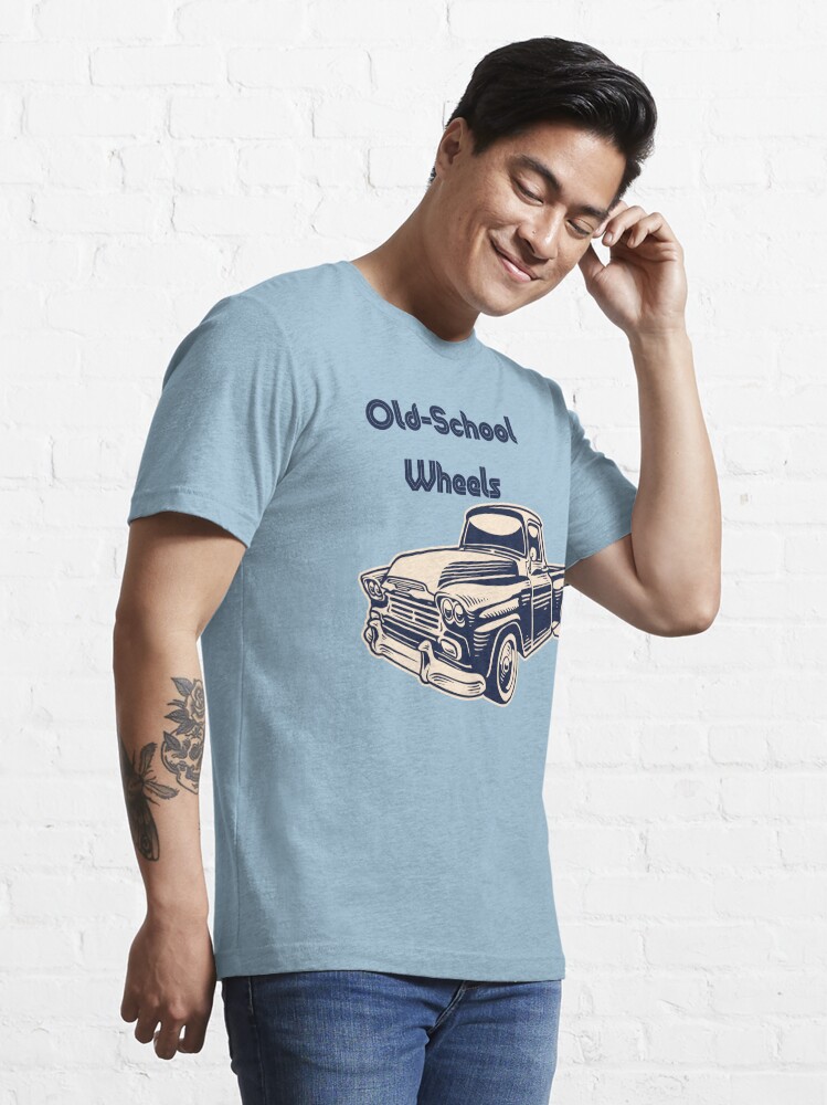 Disover Vintage Charm on Wheels: Retro Car with Old-School Wheels Design for the Classic Car Enthusiast | Essential T-Shirt 