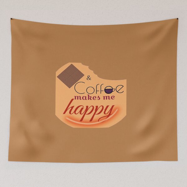 Item preview, Chocolate and Coffee makes me happy cocoa humour designed and sold by glowvim.