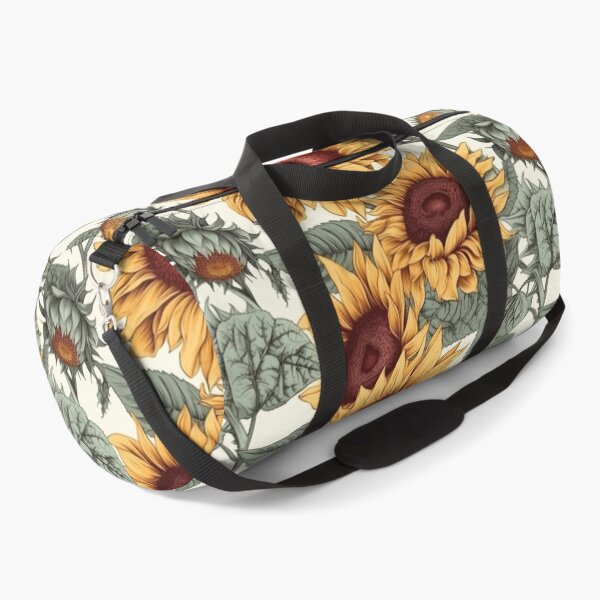 Item preview, Radiant Vintage Sunflowers: Hand-Drawn, Vivid, and Sunny on a Crisp White Canvas designed and sold by EndlessTextures.
