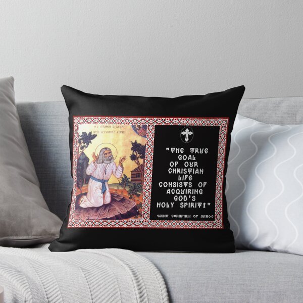 Item preview, Saint Seraphim of Sarov The true goal of christian life - Orthodox Christian Saint - Orthodox Quote - Christian Faith - Christian Mothers Day Gift - Orthodox Gift designed and sold by Withloveandhope.