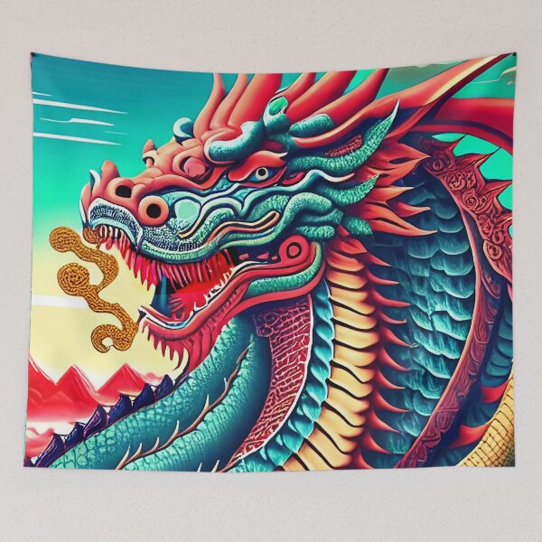 Item preview, Dragon Chinese Gift Sky Surreal Surrealistic Surrealism designed and sold by Anticulture.