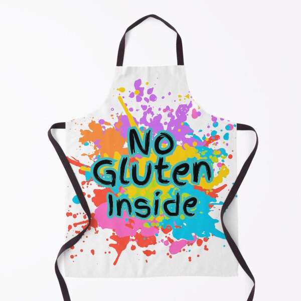 Artikelvorschau, Buntes Farbspritzer-Design mit dem Zitat - Kein Gluten im Inneren entworfen und verkauft von Paul Corps.