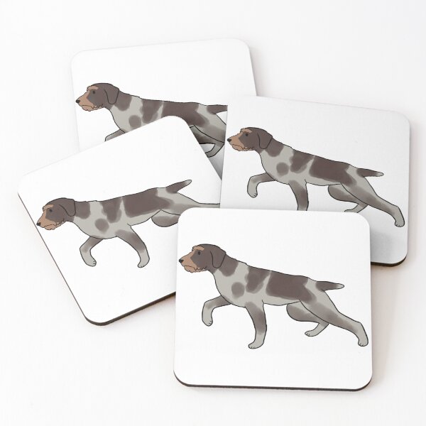Item preview, German wirehaired pointer cute illustration  designed and sold by Yarafantasyart.