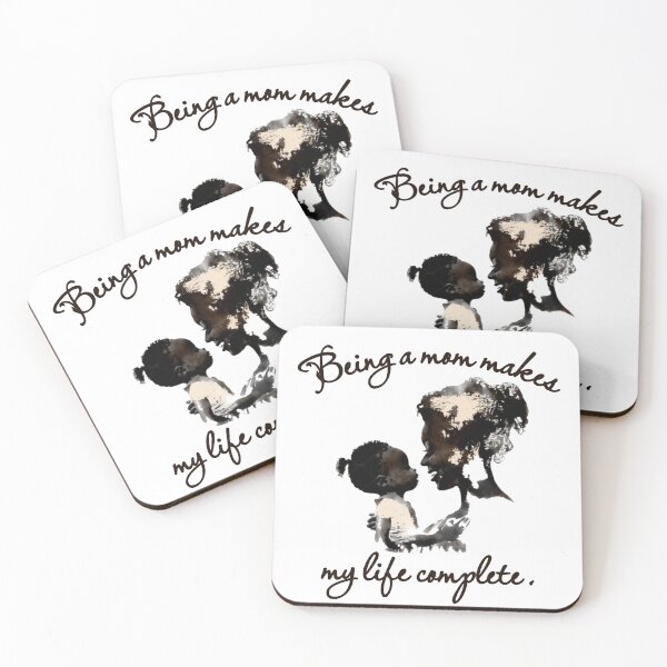 Item preview, being a mom makes my life complete sticker, being a mom makes my life complete black woman print sticker,  designed and sold by KesDesigns ⭐⭐⭐⭐⭐.