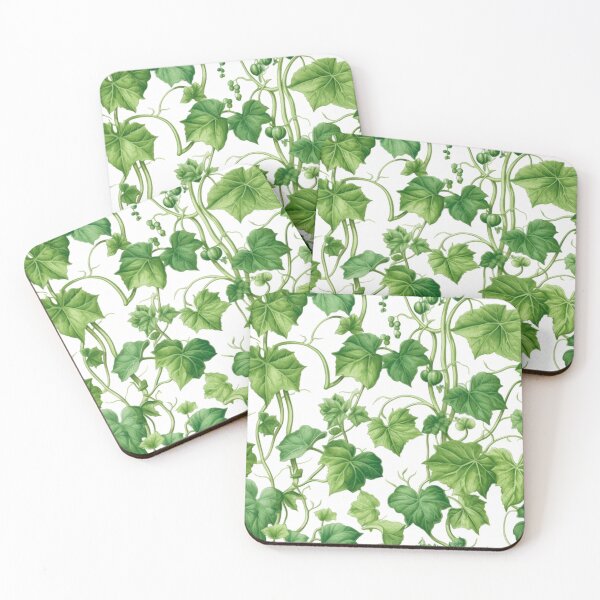 Item preview, Vibrant Vintage Ivy Vines: Hand-Drawn Greenery on a Crisp White Canvas designed and sold by EndlessTextures.