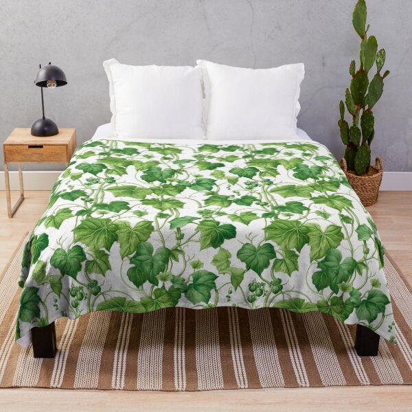 Item preview, Vibrant Vintage Ivy Vines: Hand-Drawn Greenery on a Crisp White Canvas designed and sold by EndlessTextures.