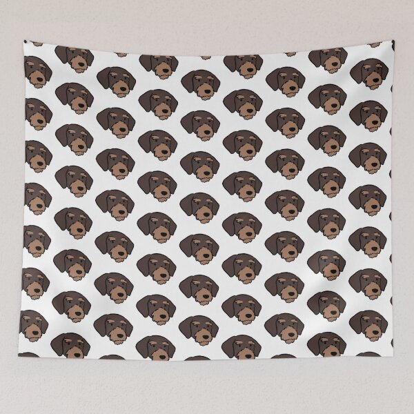 Item preview, German wirehaired pointer cute illustration  designed and sold by Yarafantasyart.