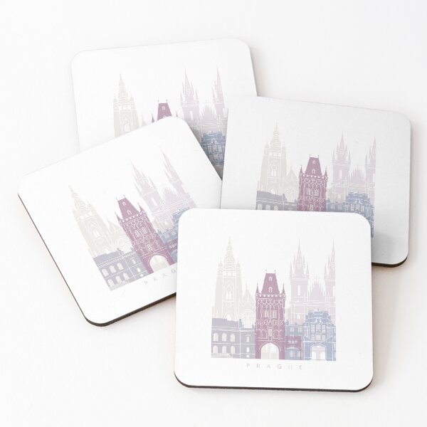 Item preview, PRAGUE SKYLINE POSTER PASTEL designed and sold by paulrommer.
