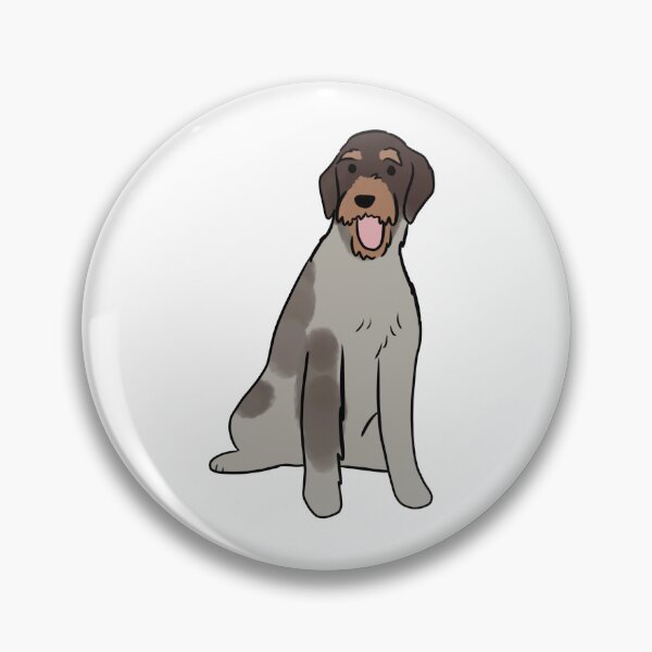 Item preview, German wirehaired pointer cute illustration  designed and sold by Yarafantasyart.